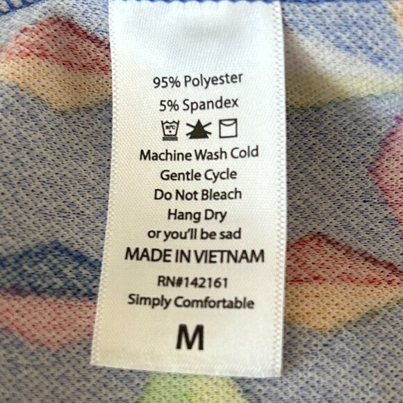 NWT Lularoe Amelia Dress Size Medium Geometric Vibrant Short Sleeve Zip Casual - Picture 4 of 4